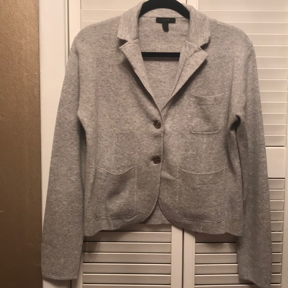 J Crew heather gray sweater blazer - Picture 5 of 5